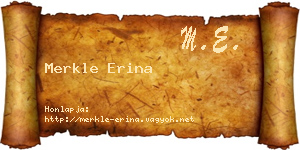 Merkle Erina névjegykártya